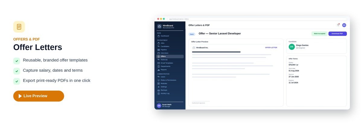 HireBoard feature highlight