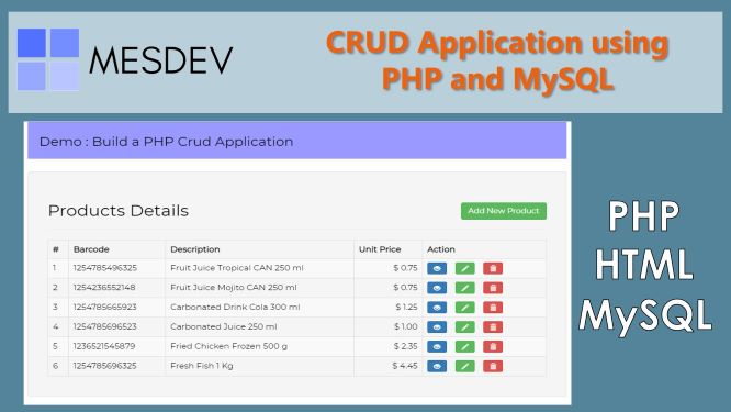 PHP CRUD Application without any framework