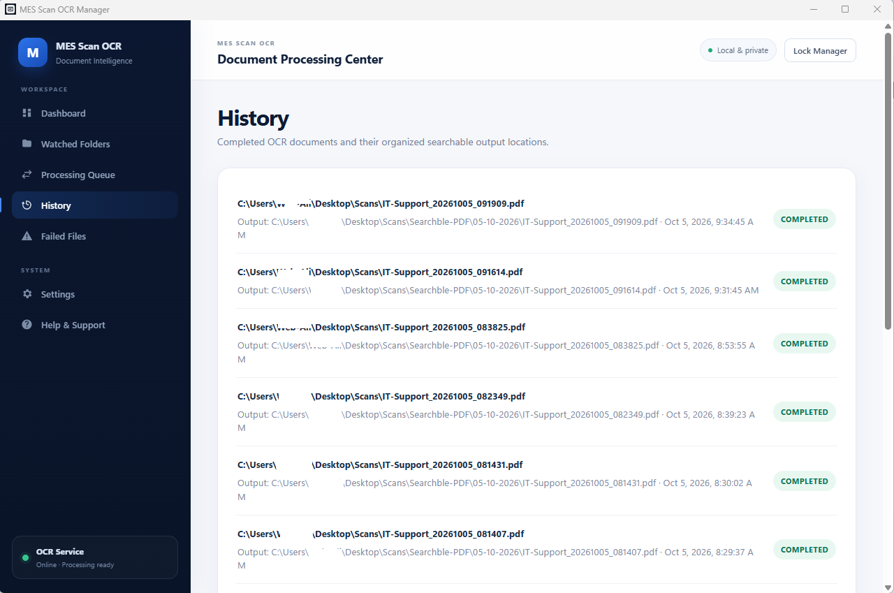 MES Scan OCR screenshot 4