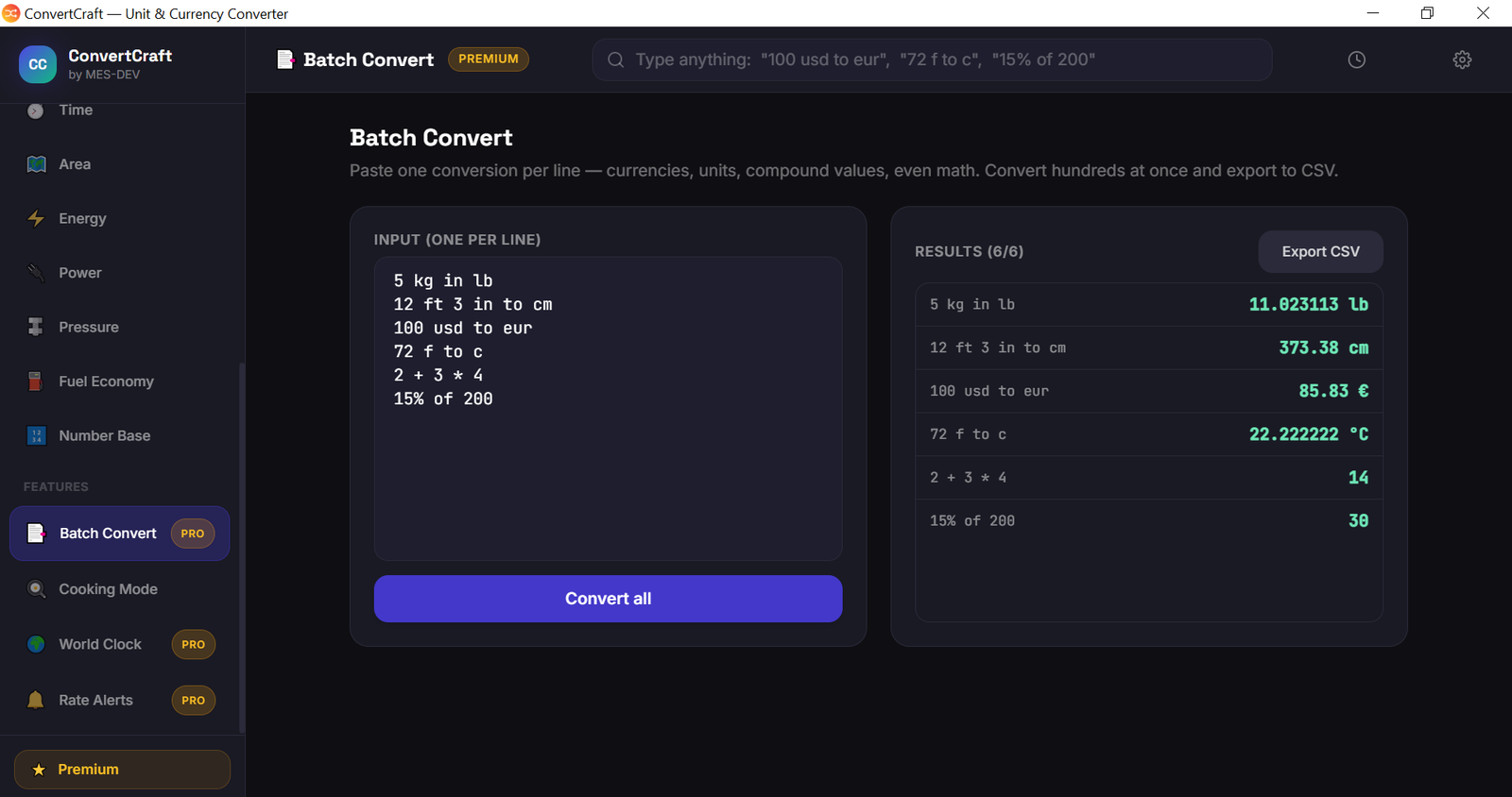 ConvertCraft screenshot
