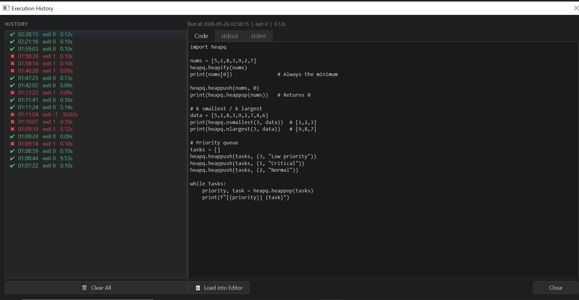 Python Code Runner screenshot 4