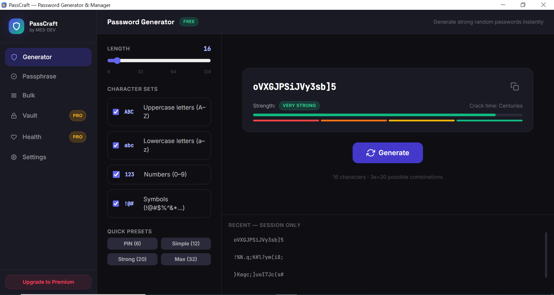 PassCraft screenshot