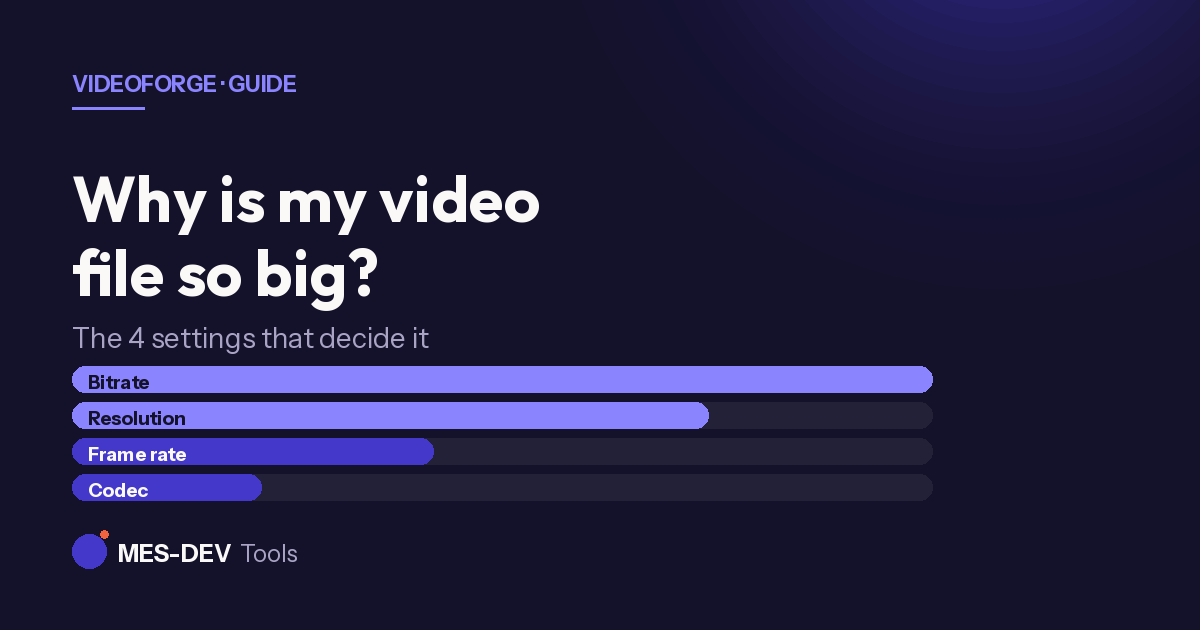 Why is my video file so big? The 4 settings that decide it