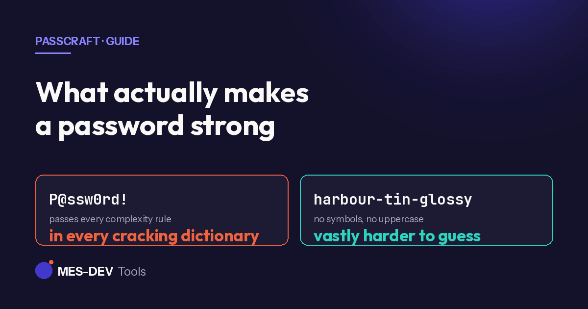 What actually makes a password strong (and what doesn't)